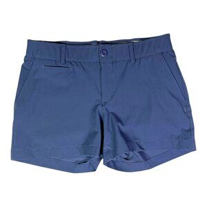 UA Under Armour Size 4 Fitted Heatgear Golf Shorts Blue Zip Fly